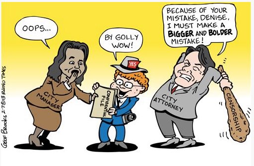 Cartoon by Geoff Brooks, The Rhinoceros Times